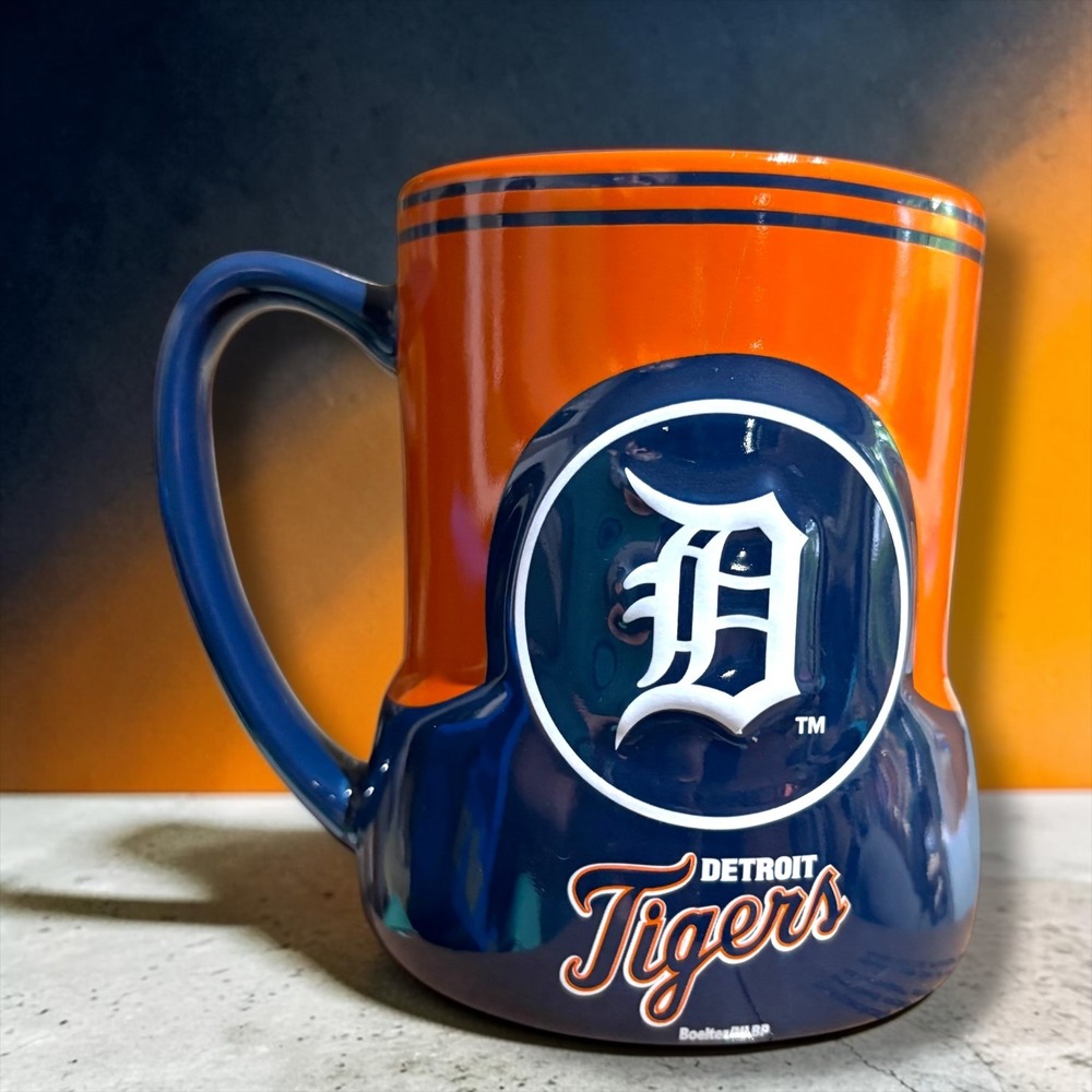 Detroit Tigers MLB Boelter Brands Sculpted Logo 14 oz Coffee Mug 2014